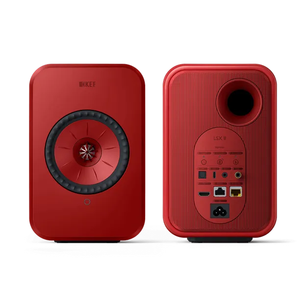 KEF LSX II Lava Red — передня та задня панелі