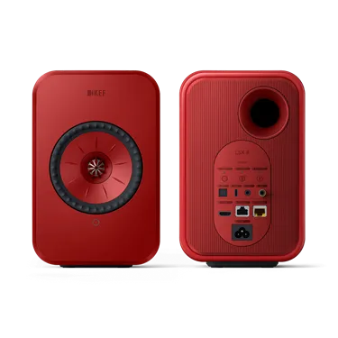 KEF LSX II Lava Red — передня та задня панелі