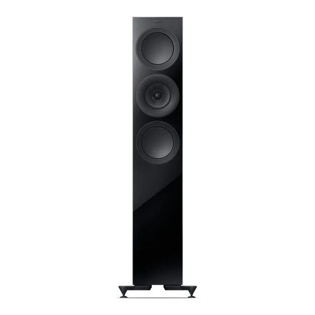KEF R7 Meta Black Gloss — вигляд спереду