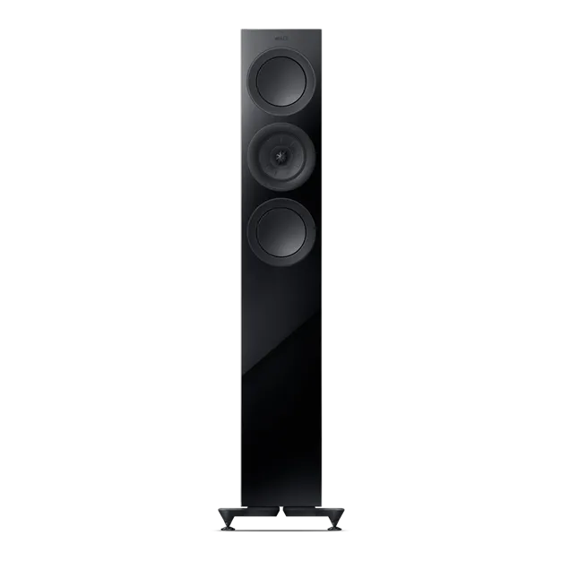 KEF R5 Meta Black Gloss — вигляд спереду