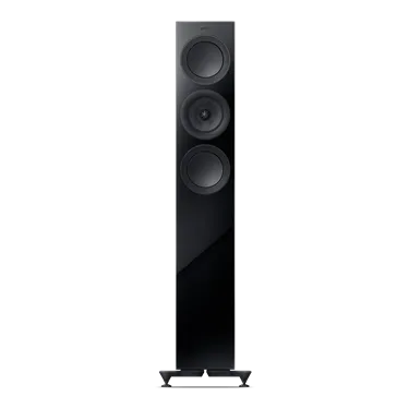 KEF R5 Meta Black Gloss — вигляд спереду
