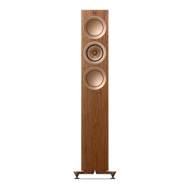 KEF R5 Meta Walnut — вигляд спереду