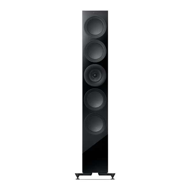KEF R11 Meta Black Gloss — вигляд спереду