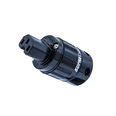 Supra Mains Plug C-15 RH-IEC Black Bulk — вигляд з боку контактів