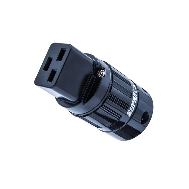 Supra Mains Plug C-19 RH-IEC Black Bulk — вигляд з боку контактів