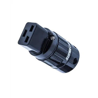 Supra Mains Plug C-19 RH-IEC Black Bulk — вигляд з боку контактів