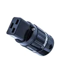 Supra Mains Plug C-19 RH-IEC Black Bulk — вигляд з боку контактів