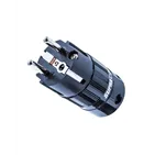 Supra Mains Plug Schuko RH-EU Black Bulk — вигляд з боку контактів