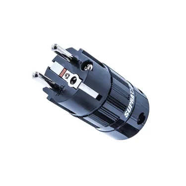 Supra Mains Plug Schuko RH-EU Black Bulk — вигляд з боку контактів