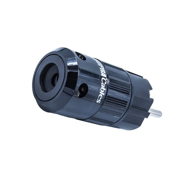 Supra Mains Plug Schuko RH-EU Black Bulk — вигляд з боку кабельного вводу