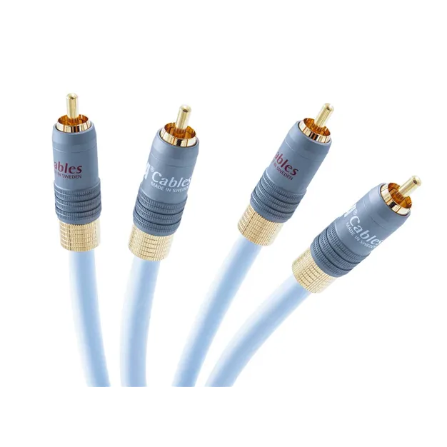 Supra EFF-IX Audio Pair 0.75 m Ice Blue — роз’єми стереопари
