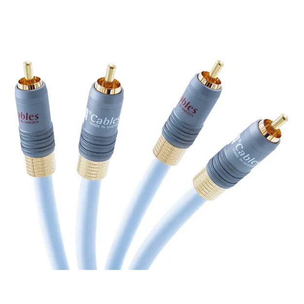 Supra XL Annorum Interconnect RCA 0.8 m Ice Blue — роз’єми стереопари