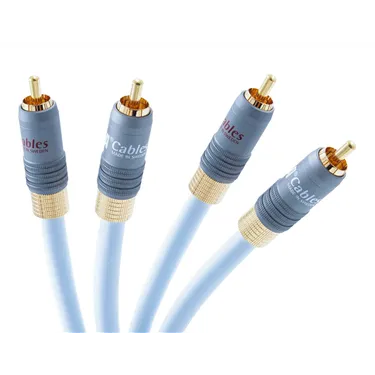 Supra XL Annorum Interconnect RCA 0.8 m Ice Blue — роз’єми стереопари