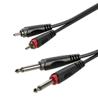 Roxtone RACC150L3 — кабель 2×RCA – 2×Jack 6,3 мм Mono, 3 м