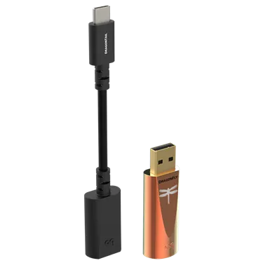 AudioQuest DragonFly Copper та адаптер DragonTail USB-C