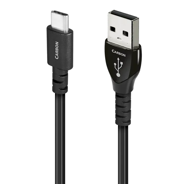 AudioQuest Carbon USB C–A — штекери Type-C та Type-A