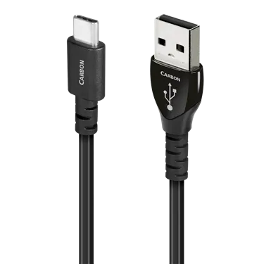 AudioQuest Carbon USB C–A — штекери Type-C та Type-A