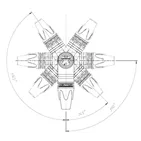 Neutrik NC3MRX - схема положень кабельного вводу
