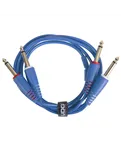 Комплект аудіокабелів UDG U97004LB Jack 6,35 мм — Jack 6,35 мм, 3 м, синій — Загальний вигляд