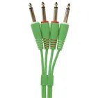 Комплект аудіокабелів UDG U97002GR Jack 6,35 мм — Jack 6,35 мм, 1,5 м, зелений — Роз’єми крупним планом