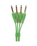 Комплект аудіокабелів UDG U97004GR Jack 6,35 мм — Jack 6,35 мм, 3 м, зелений — Роз’єми крупним планом
