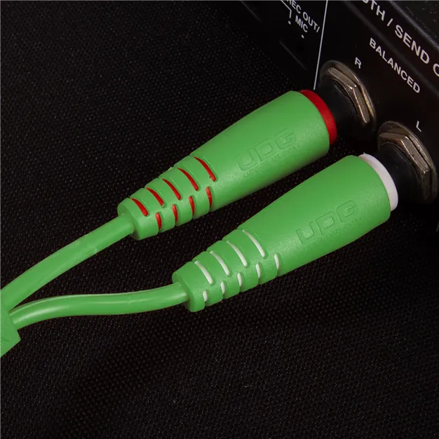 Комплект аудіокабелів UDG U97004GR Jack 6,35 мм — Jack 6,35 мм, 3 м, зелений — Приклад використання, додаткове обладнання не вхо