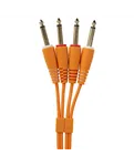 Комплект аудіокабелів UDG U97002OR Jack 6,35 мм — Jack 6,35 мм, 1,5 м, помаранчевий — Роз’єми крупним планом