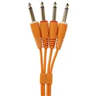 Комплект аудіокабелів UDG U97004OR Jack 6,35 мм — Jack 6,35 мм, 3 м, помаранчевий — Роз’єми крупним планом