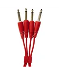 Комплект аудіокабелів UDG U97004RD Jack 6,35 мм — Jack 6,35 мм, 3 м, червоний — Роз’єми крупним планом