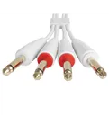 Комплект аудіокабелів UDG U97002WH Jack 6,35 мм — Jack 6,35 мм, 1,5 м, білий — Кольорове маркування контактів