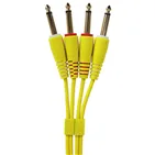 Комплект аудіокабелів UDG U97004YL Jack 6,35 мм — Jack 6,35 мм, 3 м, жовтий — Роз’єми крупним планом
