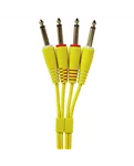Комплект аудіокабелів UDG U97004YL Jack 6,35 мм — Jack 6,35 мм, 3 м, жовтий — Роз’єми крупним планом