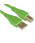 USB-кабель UDG U95001GR USB-A — USB-B, 1 м, зелений — Роз’єми крупним планом