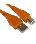 USB-кабель UDG U95001OR USB-A — USB-B, 1 м, помаранчевий — Роз’єми крупним планом
