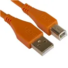 USB-кабель UDG U95002OR USB-A — USB-B, 2 м, помаранчевий — Роз’єми крупним планом