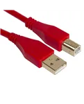 USB-кабель UDG U95001RD USB-A — USB-B, 1 м, червоний — Роз’єми крупним планом