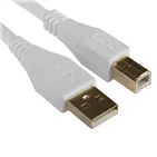 USB-кабель UDG U95001WH USB-A — USB-B, 1 м, білий — Роз’єми крупним планом