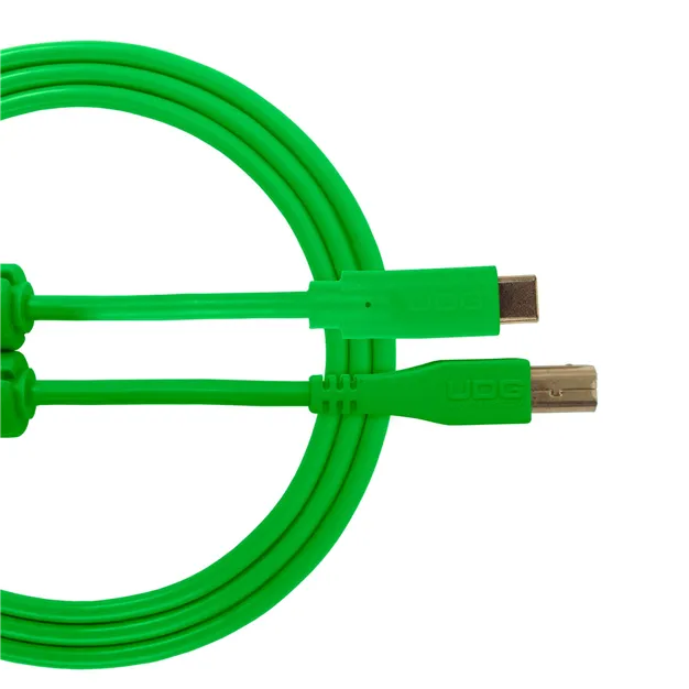 USB-кабель UDG U96001GR USB-C — USB-B, 1,5 м, зелений — Загальний вигляд