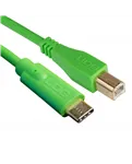USB-кабель UDG U96001GR USB-C — USB-B, 1,5 м, зелений — Роз’єми крупним планом