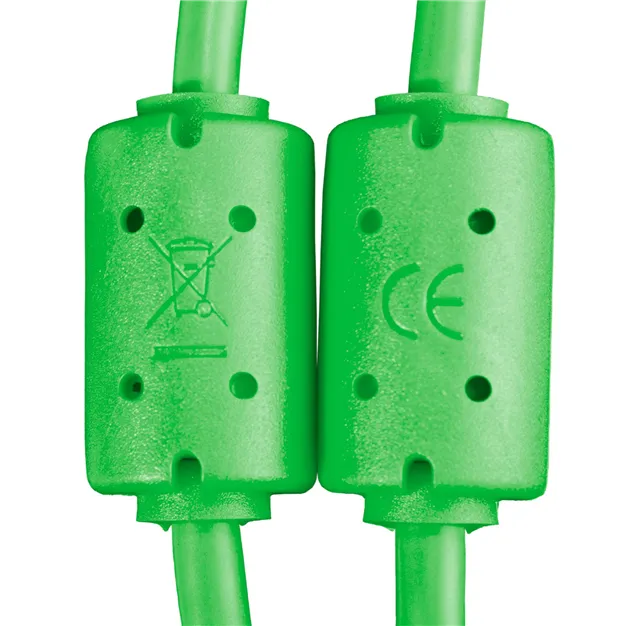 USB-кабель UDG U96001GR USB-C — USB-B, 1,5 м, зелений — Феритові фільтри