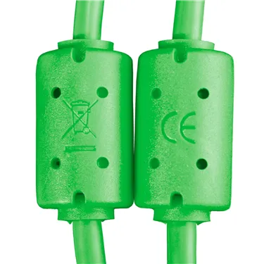USB-кабель UDG U96001GR USB-C — USB-B, 1,5 м, зелений — Феритові фільтри
