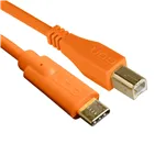 USB-кабель UDG U96001OR USB-C — USB-B, 1,5 м, помаранчевий — Роз’єми крупним планом