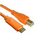 USB-кабель UDG U96001OR USB-C — USB-B, 1,5 м, помаранчевий — Роз’єми крупним планом