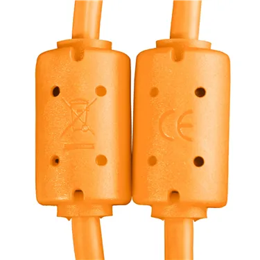 USB-кабель UDG U96001OR USB-C — USB-B, 1,5 м, помаранчевий — Феритові фільтри