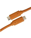 USB-кабель UDG U99001OR USB-C — USB-C, 1,5 м, помаранчевий — Роз’єми крупним планом