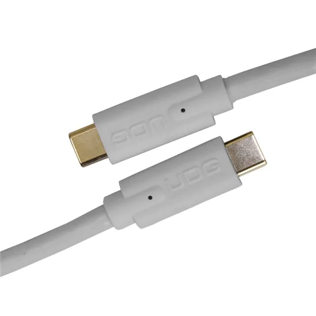 USB-кабель UDG U99001WH USB-C — USB-C, 1,5 м, білий — Роз’єми крупним планом