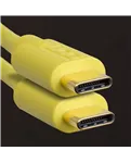 USB-кабель UDG U99001YL USB-C — USB-C, 1,5 м, жовтий — Роз’єми крупним планом