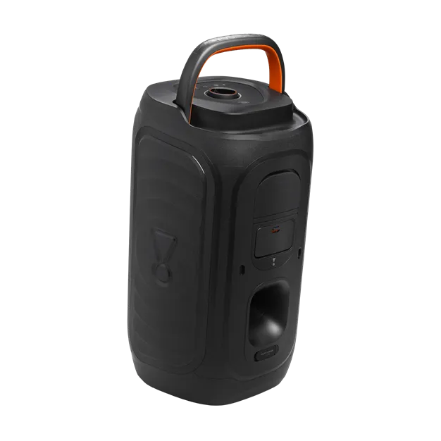 JBL PartyBox 130 — вигляд ззаду з піднятою ручкою