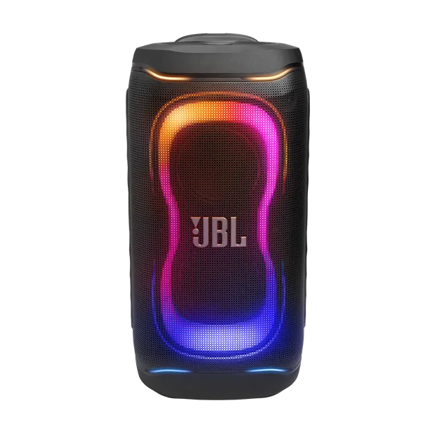 JBL PartyBox 330 — вигляд спереду з підсвічуванням