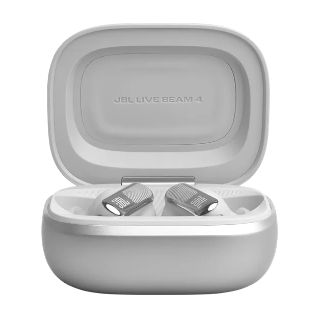 JBL Live Beam 4 Silver — Відкритий зарядний футляр